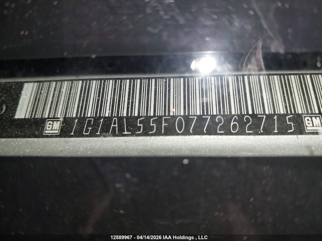 2007 Chevrolet Cobalt მანქანა იყიდება აუქციონზე, vin: 1G1AL55F077262715, აუქციონის ნომერი: 12589967