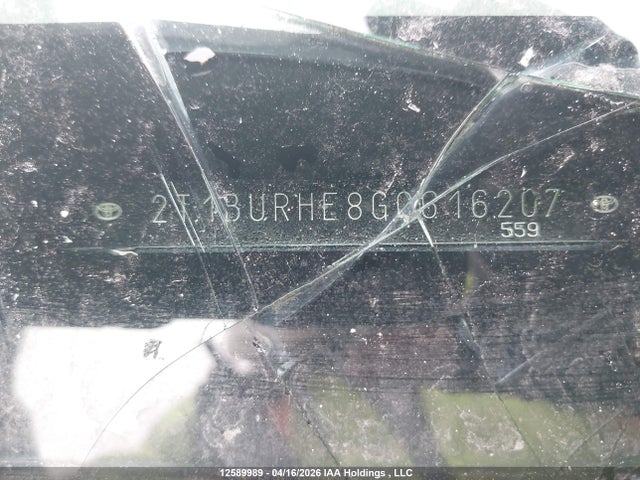 12589989 :رقم المزاد ، 2T1BURHE8GC616207 vin ، 2016 Toyota Corolla L/le/le Pls/prm/s/s Pls مزاد بيع