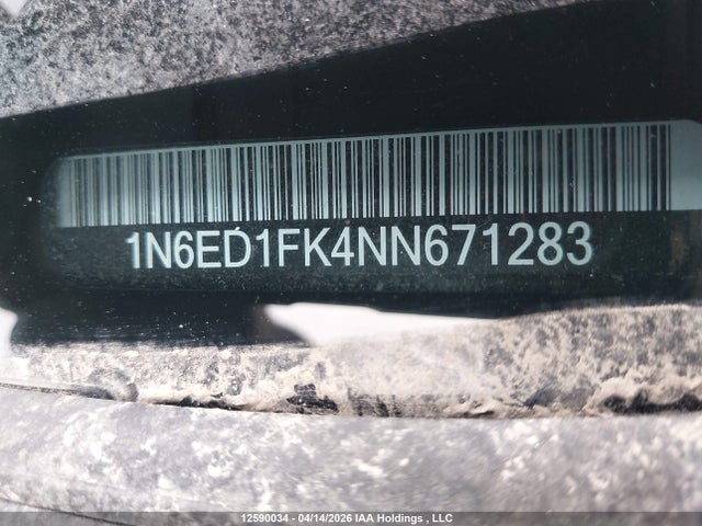 Продаж на аукціоні авто 2022 Nissan Frontier Sv, vin: 1N6ED1FK4NN671283, номер лоту: 12590034