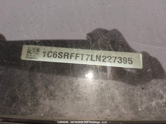 12590040 :رقم المزاد ، 1C6SRFFT7LN227395 vin ، 2020 Ram 1500 Big Horn مزاد بيع