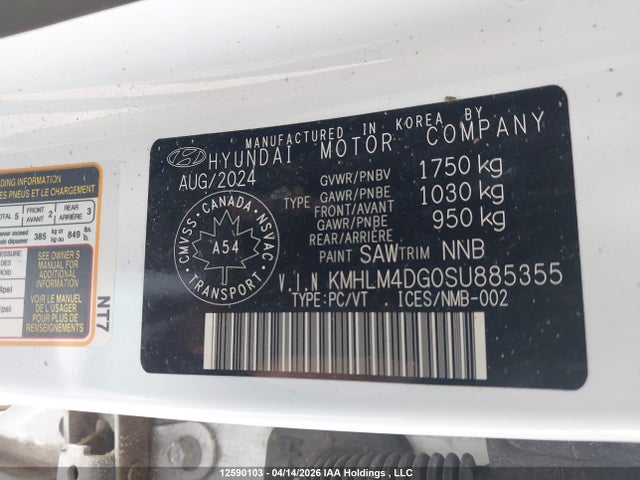 Продаж на аукціоні авто 2025 Hyundai Elantra Sel Sport, vin: KMHLM4DG0SU885355, номер лоту: 12590103