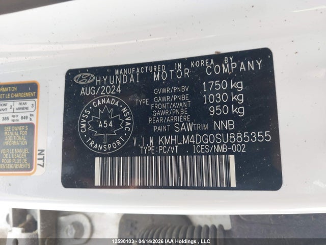 Продаж на аукціоні авто 2025 Hyundai Elantra Sel Sport, vin: KMHLM4DG0SU885355, номер лоту: 12590103
