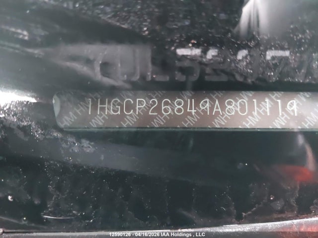 Продажа на аукционе авто 2009 Honda Accord, vin: 1HGCP26849A801119, номер лота: 12590126