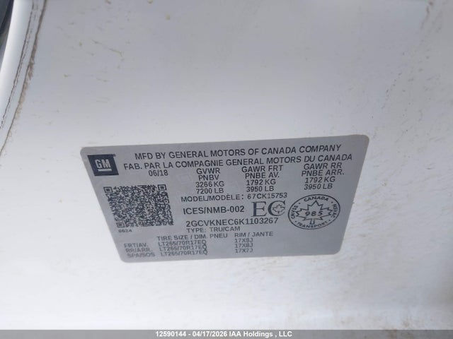 2GCVKNEC6K1103267 Chevrolet Silverado Ld K1500 Base/ls
