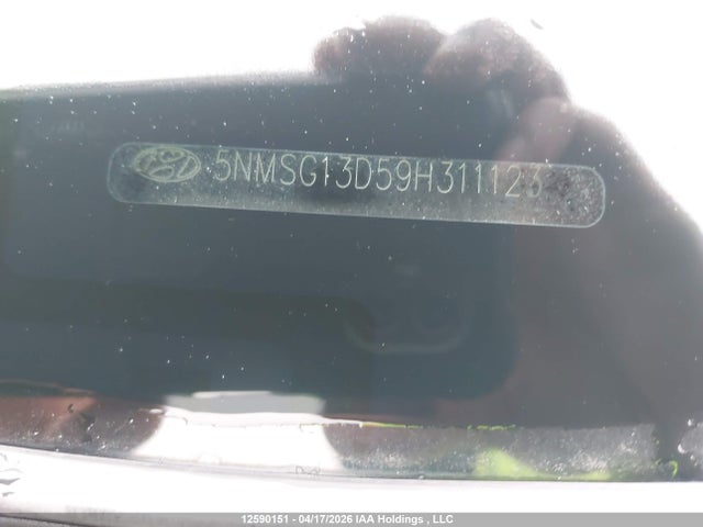 Продаж на аукціоні авто 2009 Hyundai Santa Fe Gls, vin: 5NMSG13D59H311123, номер лоту: 12590151