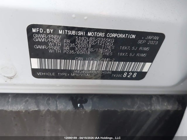 JA4J4VA8XRZ604586 Mitsubishi Outlander