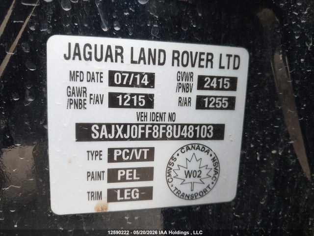 SAJXJ0FF8F8U48103 Jaguar Xf Luxury/sport