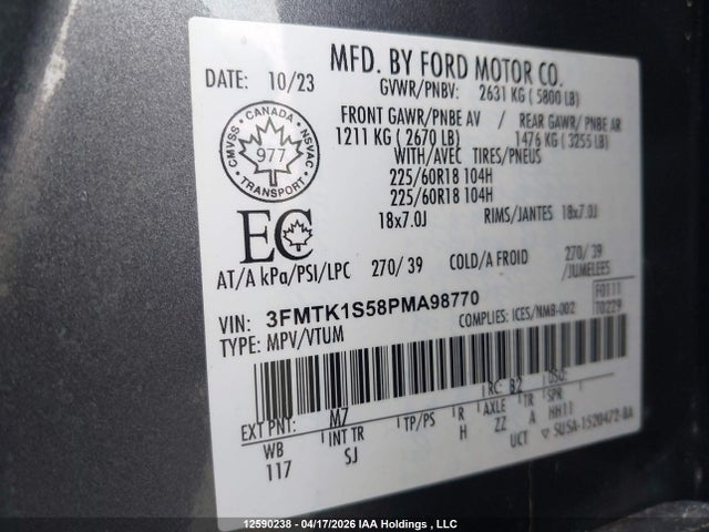 Aukcja sprzedaży 2023 Ford Mustang Mach-e Select, vin: 3FMTK1S58PMA98770, numer aukcji: 12590238