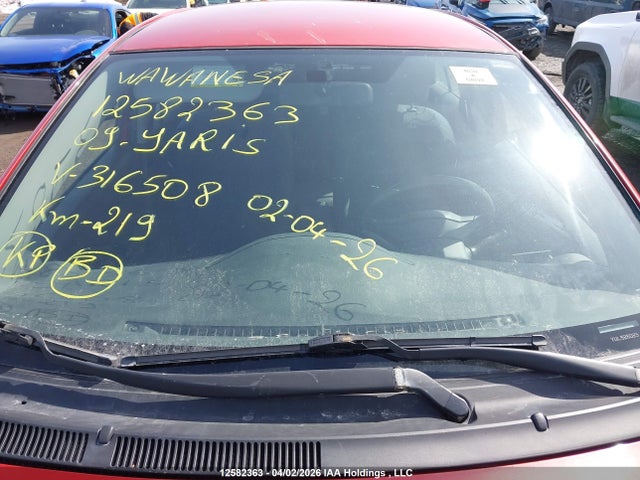 12582363 :رقم المزاد ، JTDBT923X91316508 vin ، 2009 Toyota Yaris مزاد بيع