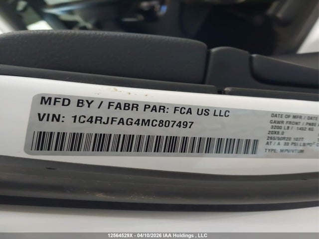 1C4RJFAG4MC807497 Jeep Grand Cherokee Altitude
