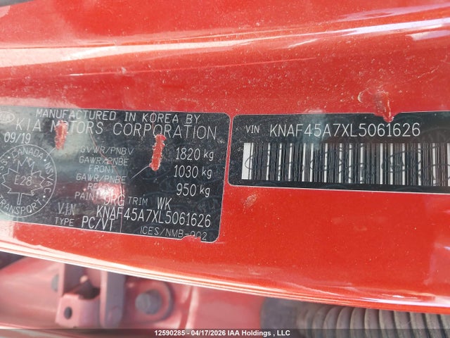 KNAF45A7XL5061626 KIA Forte5 Gt/gt Limited