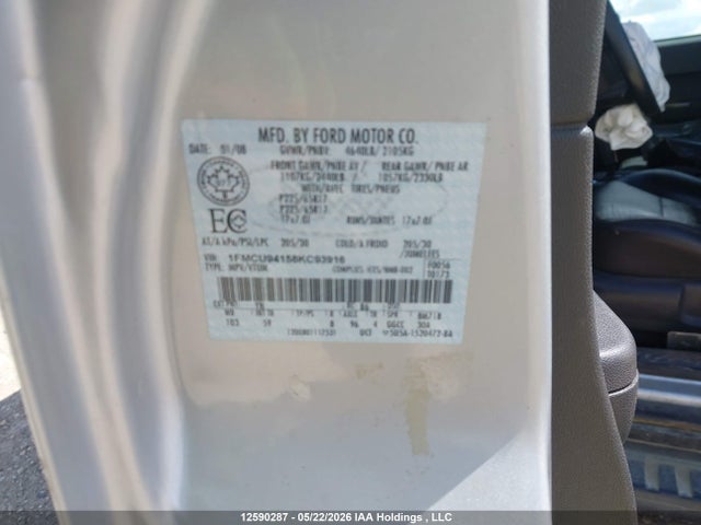 Aukcja sprzedaży 2008 Ford Escape Limited, vin: 1FMCU94158KC93916, numer aukcji: 12590287