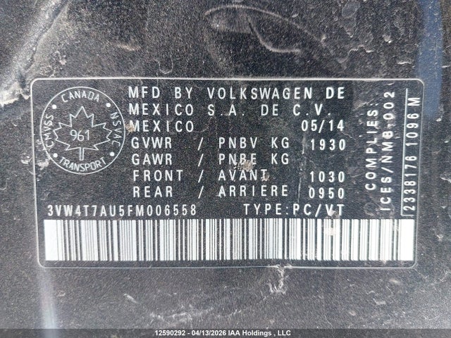 3VW4T7AU5FM006558 Volkswagen Golf Gti 5-door Autobahn