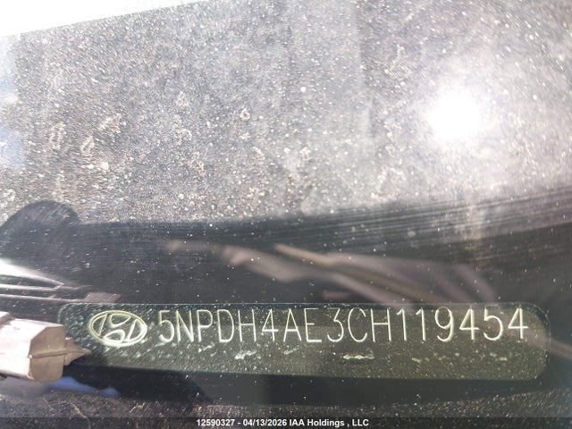 Продажа на аукционе авто 2012 Hyundai Elantra Gl, vin: 5NPDH4AE3CH119454, номер лота: 12590327