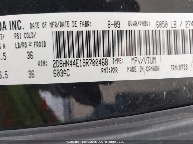 Aukcja sprzedaży 2009 Dodge Grand Caravan Se, vin: 2D8HN44E19R700468, numer aukcji: 12590408