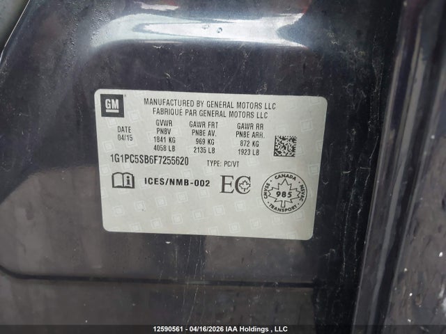 1G1PC5SB6F7255620 Chevrolet Cruze 1lt
