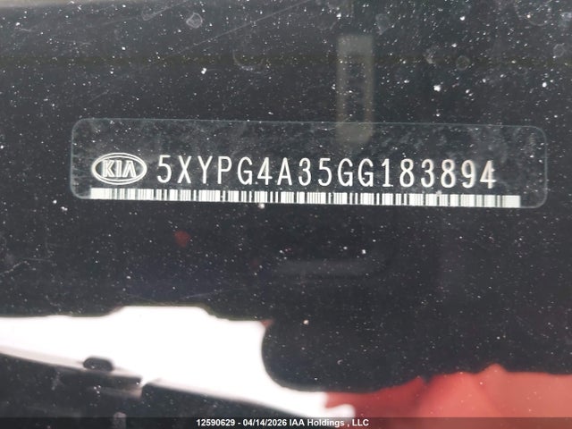 5XYPG4A35GG183894 KIA Sorento Lx/l