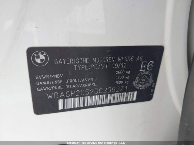 Продаж на аукціоні авто 2013 Bmw 535i Gran Turismo Xdrive, vin: WBASP2C52DC339271, номер лоту: 12590631