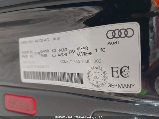 WAUBNAF42HN046127 Audi A4