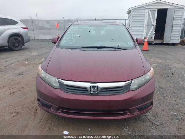 2012 Honda Civic Exl მანქანა იყიდება აუქციონზე, vin: 2HGFB2F90CH048038, აუქციონის ნომერი: 12590636