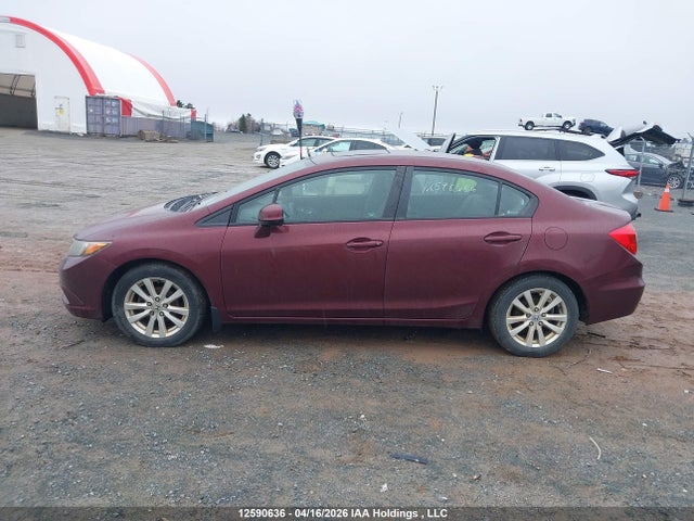 2012 Honda Civic Exl მანქანა იყიდება აუქციონზე, vin: 2HGFB2F90CH048038, აუქციონის ნომერი: 12590636