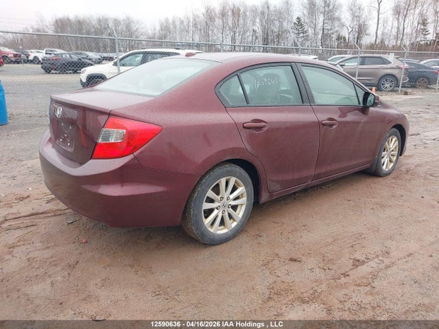2012 Honda Civic Exl მანქანა იყიდება აუქციონზე, vin: 2HGFB2F90CH048038, აუქციონის ნომერი: 12590636