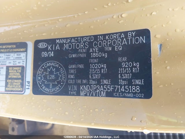 Продажа на аукционе авто 2015 Kia Soul Ex/ex+/ex+ Eco, vin: KNDJP3A55F7145188, номер лота: 12590639