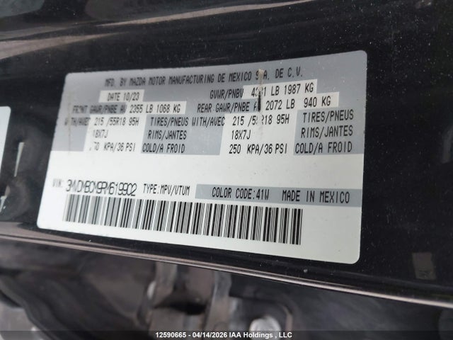 Продажа на аукционе авто 2024 Mazda Cx-30 Gs, vin: 3MVDMBCM9RM619902, номер лота: 12590665