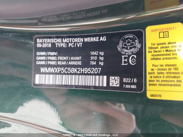 Mini Cooper 2019 WMWXP5C58K2H95207 Image 9