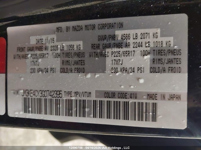 JM3KE4CY3G0742395 Mazda CX-5