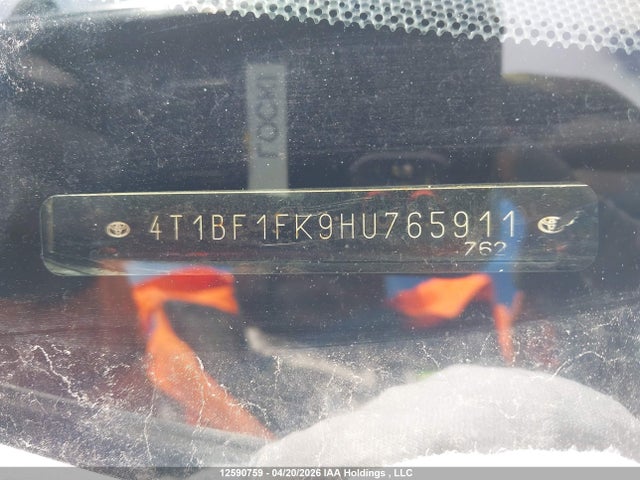 12590759 :رقم المزاد ، 4T1BF1FK9HU765911 vin ، 2017 Toyota Camry Le مزاد بيع