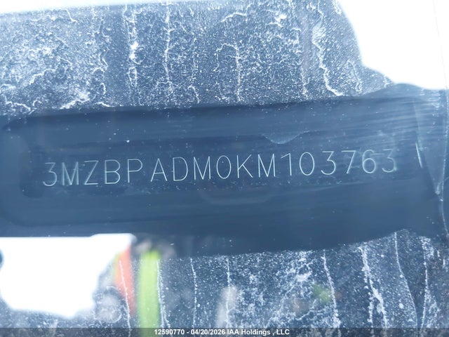 2019 Mazda 3 Preferred მანქანა იყიდება აუქციონზე, vin: 3MZBPADM0KM103763, აუქციონის ნომერი: 12590770