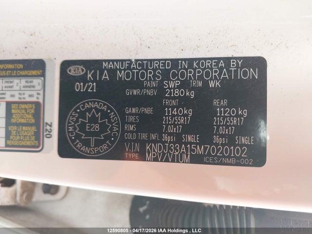KNDJ33A15M7020102 KIA Soul Ev Limited