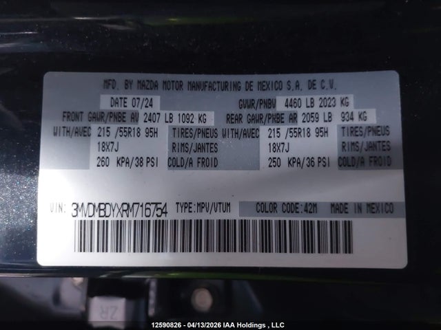 Продажа на аукционе авто 2024 Mazda Cx-30 Gt W/turbo, vin: 3MVDMBDYXRM716754, номер лота: 12590826