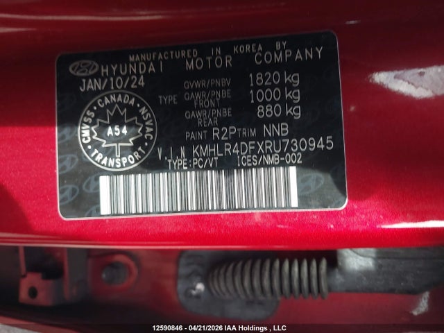 KMHLR4DFXRU730945 Hyundai Elantra