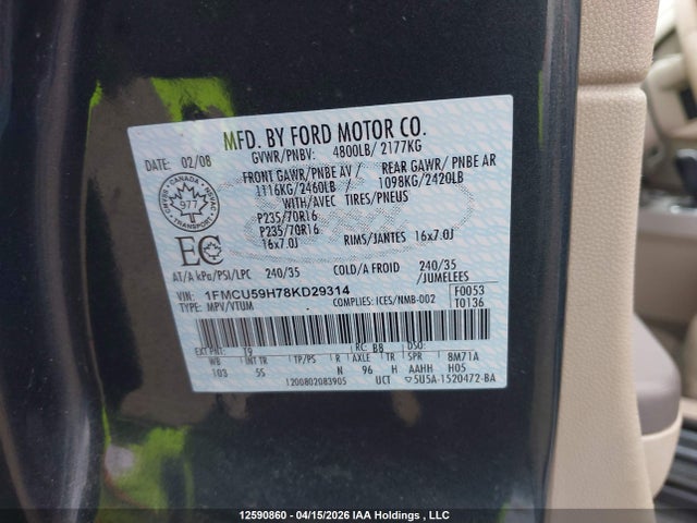Продаж на аукціоні авто 2008 Ford Escape Hybrid, vin: 1FMCU59H78KD29314, номер лоту: 12590860