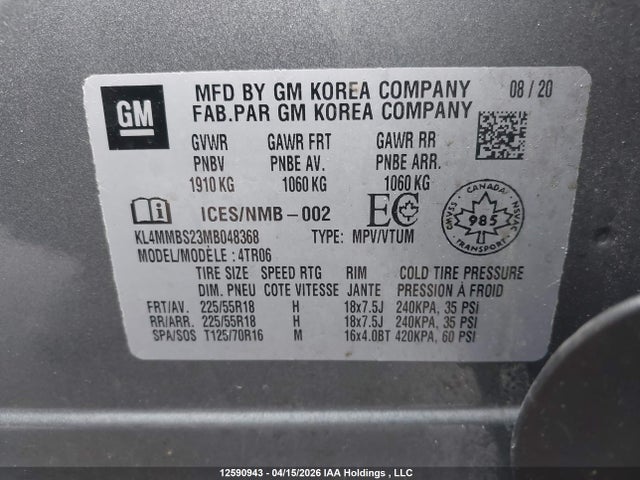 KL4MMBS23MB048368 Buick ENCORE GX