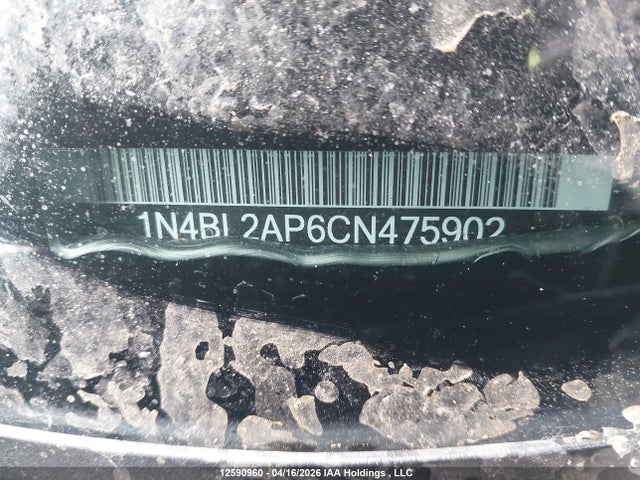 12590960 :رقم المزاد ، 1N4BL2AP6CN475902 vin ، 2012 Nissan Altima Sr مزاد بيع