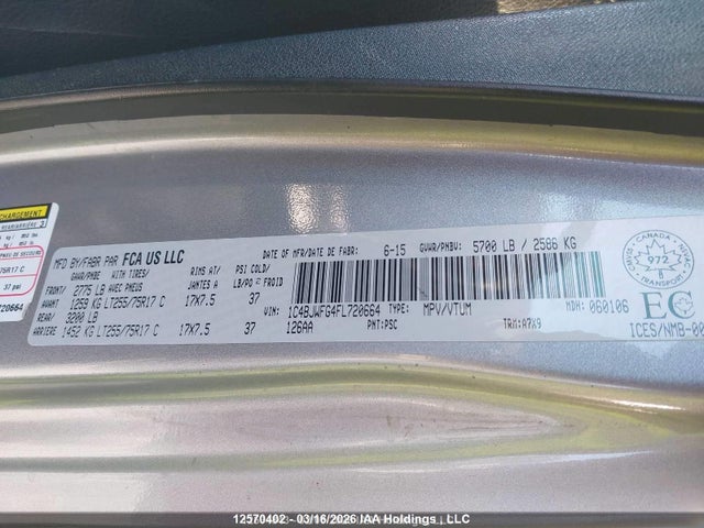 Aukcja sprzedaży 2015 Jeep Wrangler Unlimited Rubicon, vin: 1C4BJWFG4FL720664, numer aukcji: 12570402