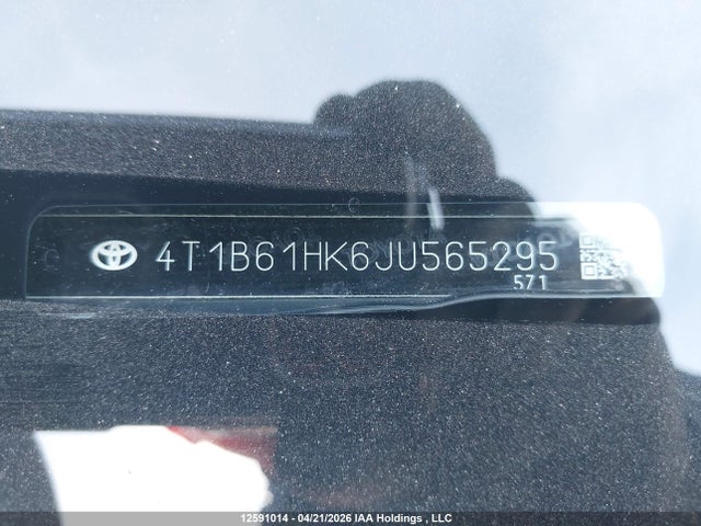 4T1B61HK6JU565295 Toyota CAMRY XSE