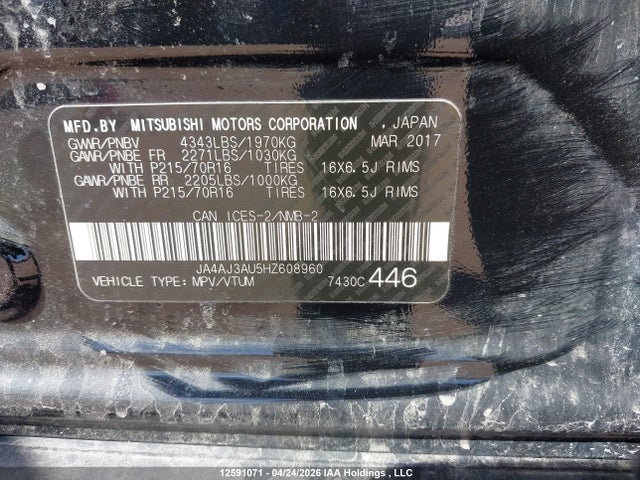 JA4AJ3AU5HZ608960 Mitsubishi RVR