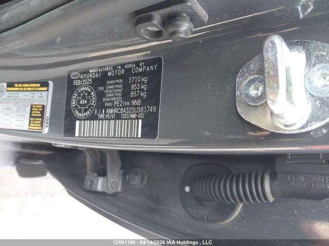 12591106 :رقم المزاد ، KMHRC8A32SU381749 vin ، 2025 Hyundai Venue Sel/limited مزاد بيع