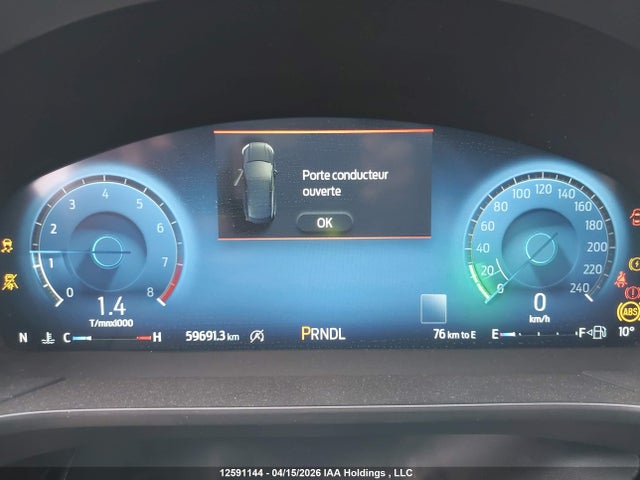 12591144 :رقم المزاد ، 1FMCU9JA5RUB38602 vin ، 2024 Ford Escape Platinum مزاد بيع