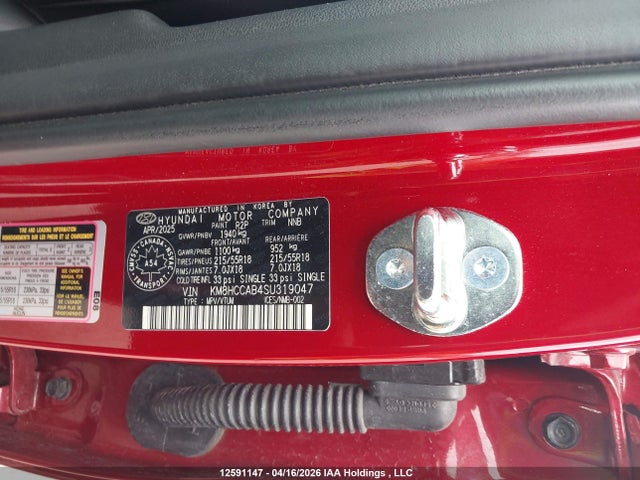 Продажа на аукционе авто 2025 Hyundai Kona Sel, vin: KM8HCCAB4SU319047, номер лота: 12591147