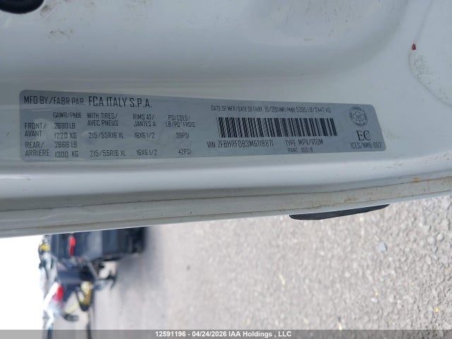 ZFBHRFDB3M6T18871 RAM Promaster City Tradesman Slt