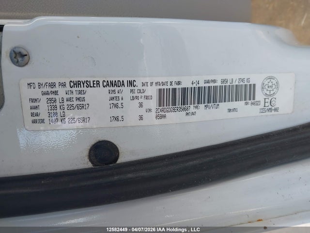 Продажа на аукционе авто 2014 Dodge Grand Caravan Crew, vin: 2C4RDGDG9ER350607, номер лота: 12582449