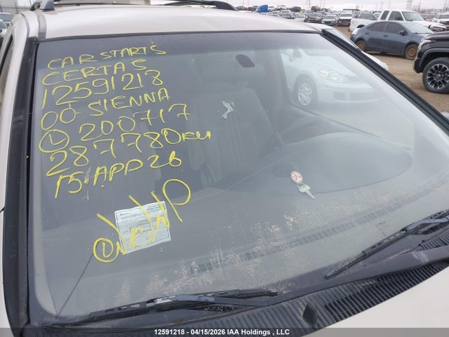 2000 Toyota Sienna Le/xle მანქანა იყიდება აუქციონზე, vin: 4T3ZF13C1YU200717, აუქციონის ნომერი: 12591218