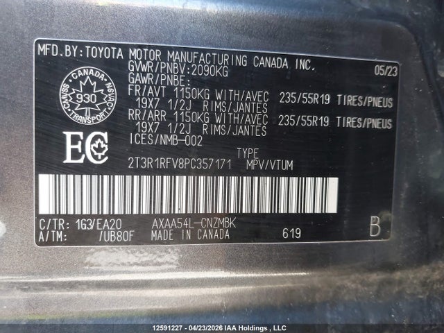 2T3R1RFV8PC357171 Toyota Rav4 Xle