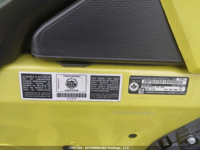 Skidoo Backcountry X-rs 850 Rer 2025 2BPSUYSD1SV000035 Image 9
