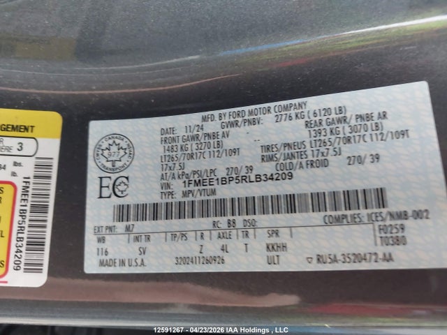 Ford Bronco 2024 1FMEE1BP5RLB34209 Image 19
